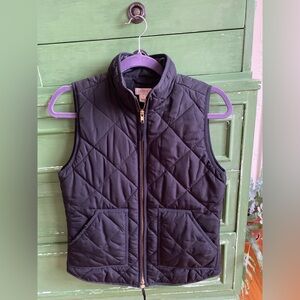 J Crew Black Puffer Vest